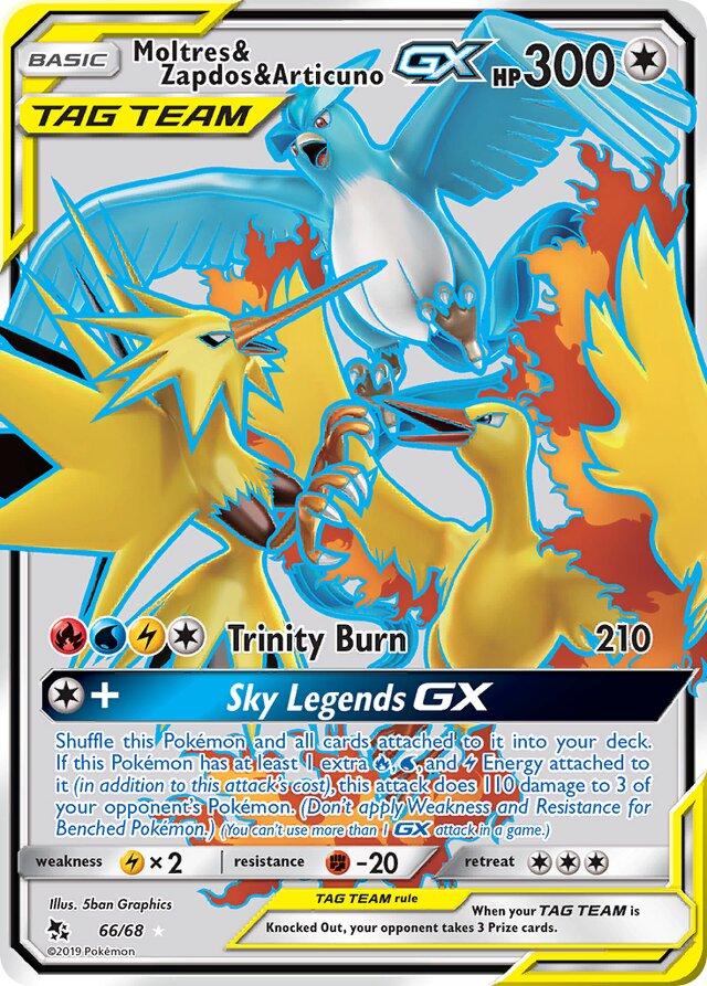 Moltres & Zapdos & Articuno GX #66 Hidden Fates