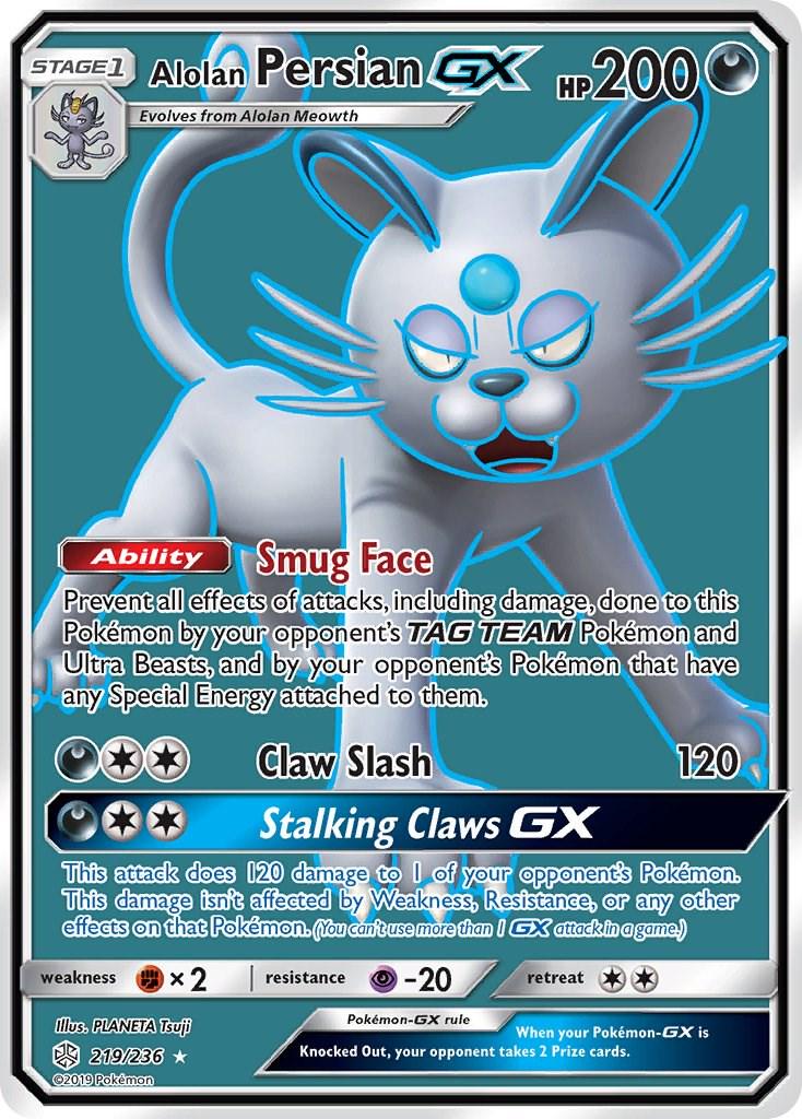 Alolan Persian GX #219 Cosmic Eclipse
