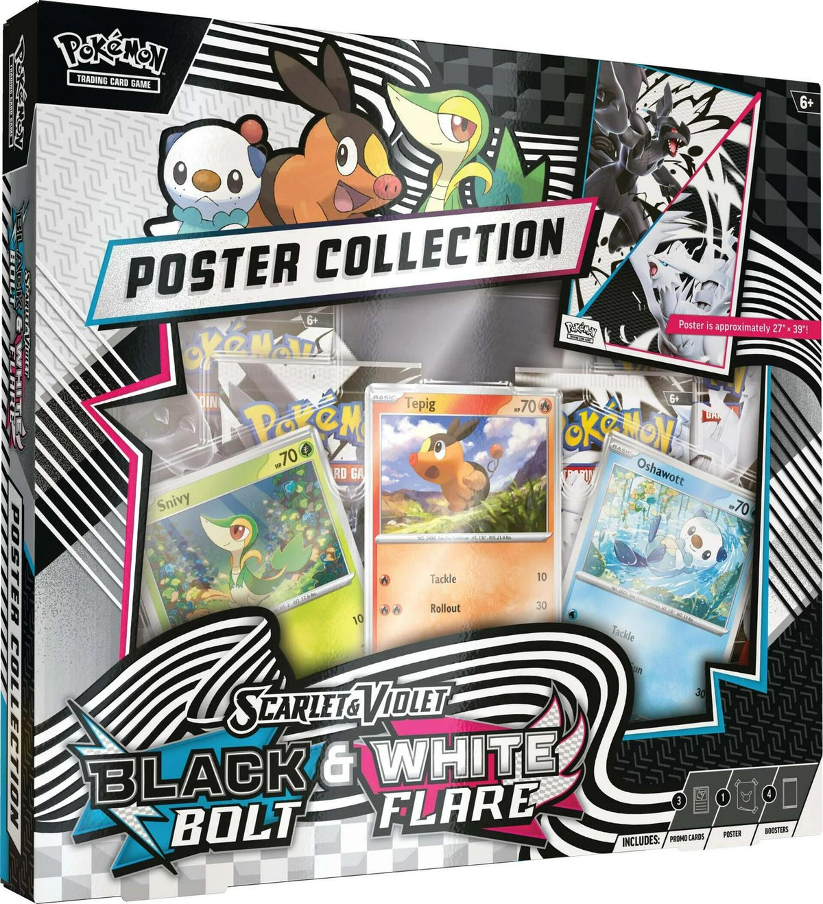 Unova Poster Collection | Black Bolt & White Flare