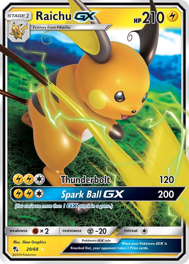 Raichu GX #20 Hidden Fates