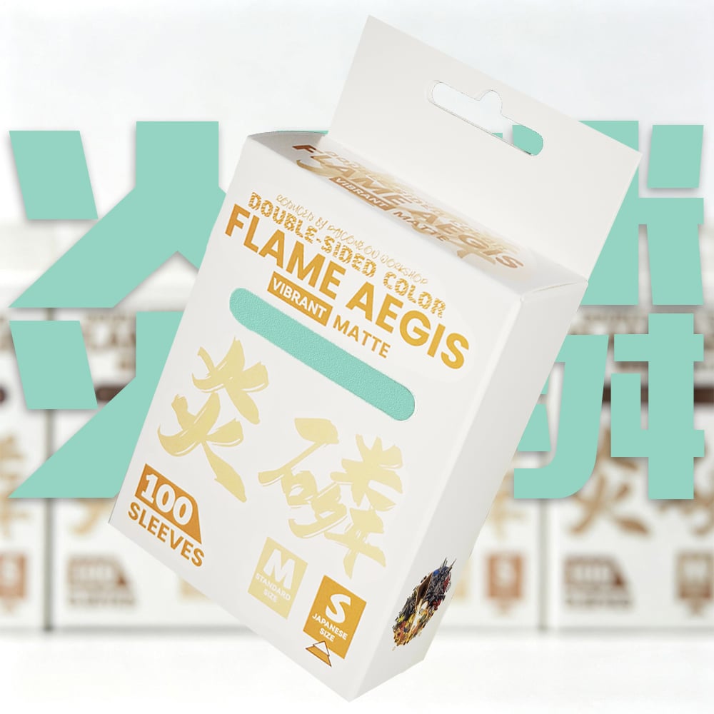 Flame Aegis Card Sleeves | Aqua | Japanese Size | 100pc