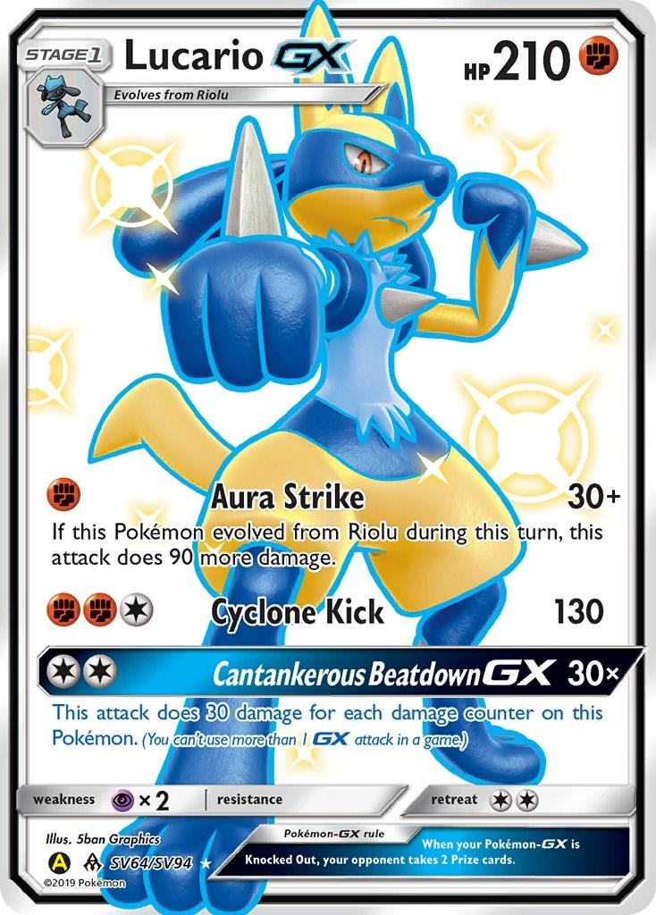 Lucario GX #SV64 Hidden Fates