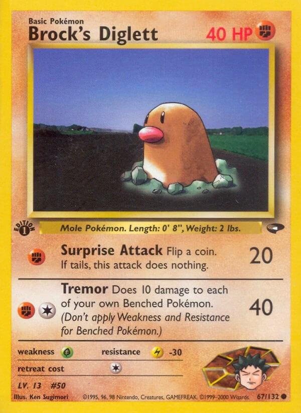 Brock's Diglett [1st Edition] #67 Gym Challenge