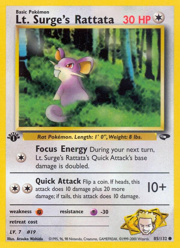 Lt. Surge's Rattata [1st Edition] #85 Gym Challenge