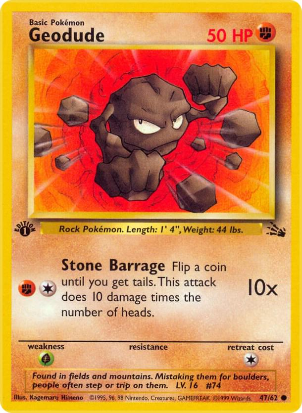 Geodude [1st Edition] #47 Fossil