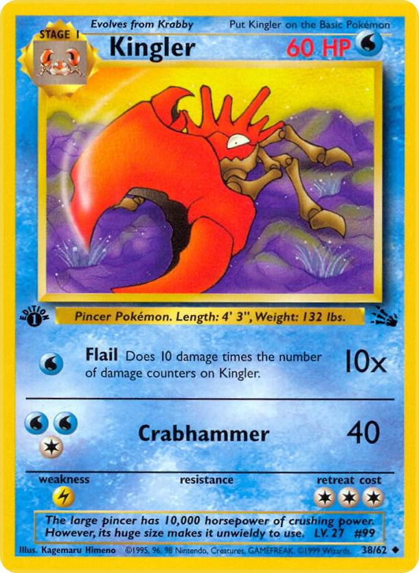 Kingler [1st Edition] #38 Fossil
