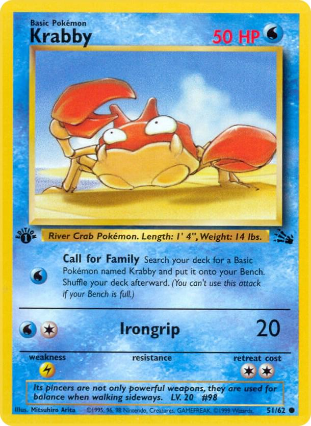 Krabby [1st Edition] #51 Fossil