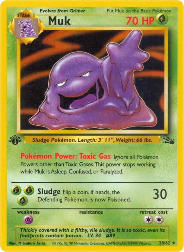 Muk [1st Edition] #28 Fossil [Lightly Played]