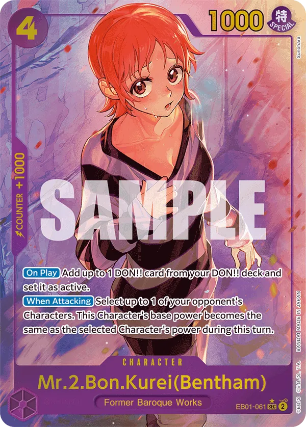 Mr.2.Bon.Kurei Bentham [Alternate Art] EB01-061