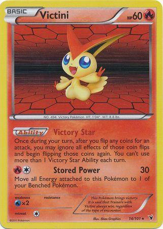 Victini #14 [Reverse Holo] {EXC} Noble Victories