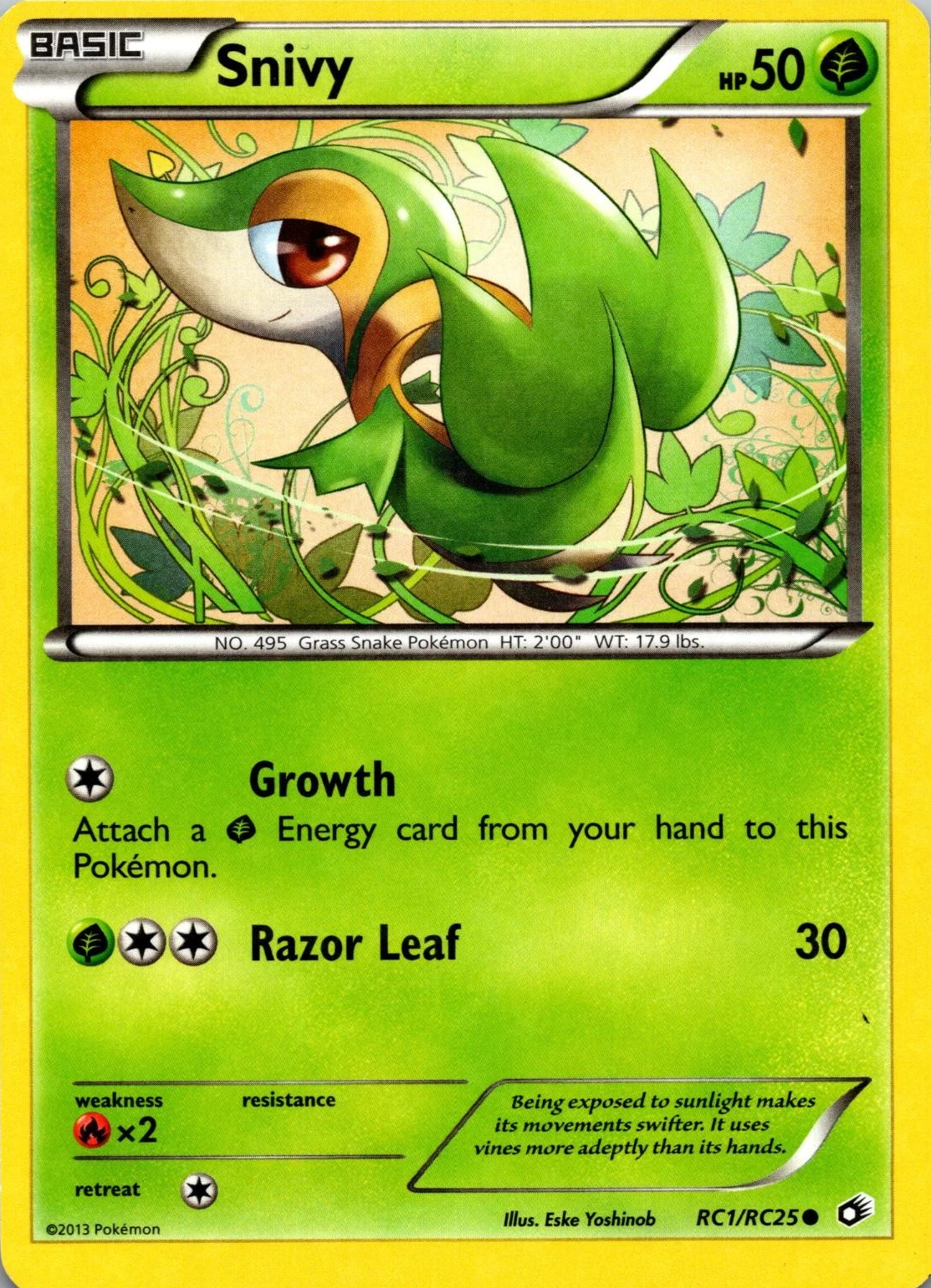 Snivy #RC1 [Reverse Holo] {EXC} Legendary Treasures
