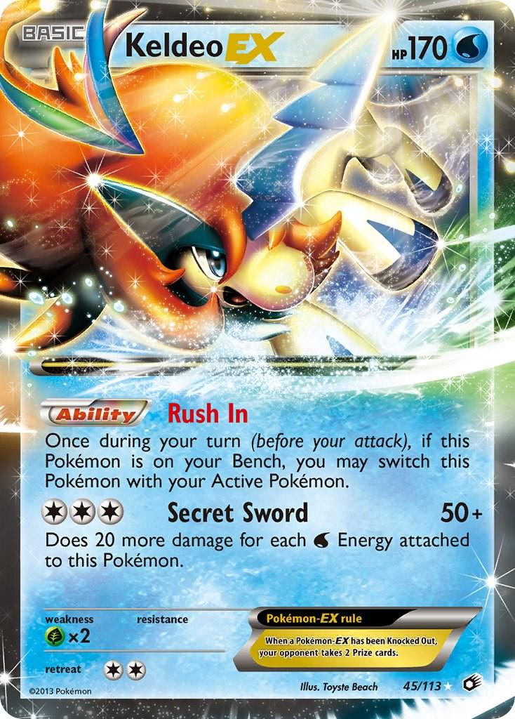 Keldeo EX #45 Legendary Treasures